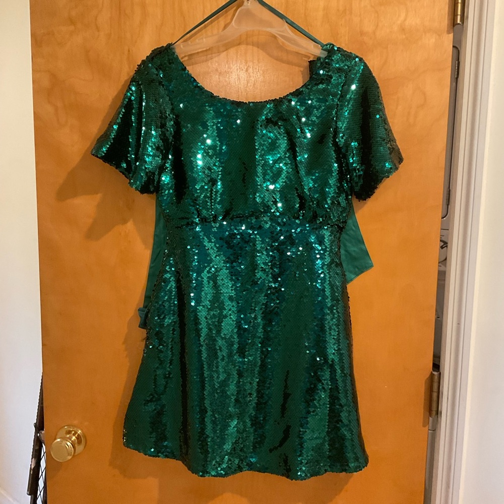 Francesca's Green Sequin Dress